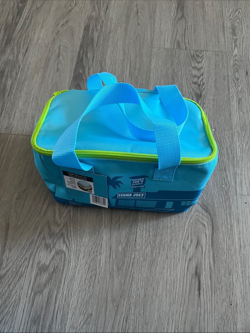 Trader Joe's Blue & Lime Insulated Lunch Bag